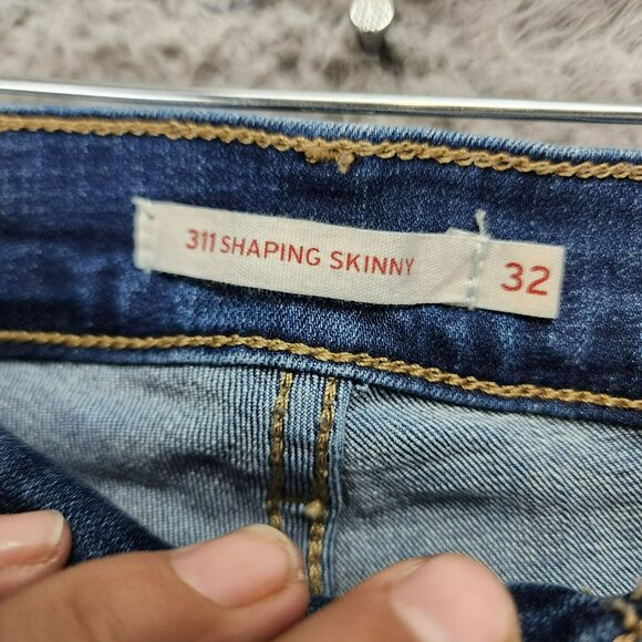 Levis Jeans Womens 32 311 Medium Wash Stretch Mid Rise Shaping Skinny - Picture 5 of 16